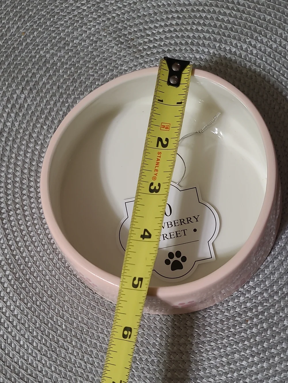 10 Strawberry Street Paw Print Ceramic Pet Bowl
